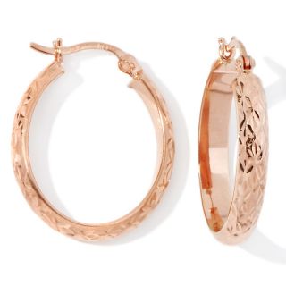 146 803 14k rose gold diamond cut hoop earrings rating 3 $ 139 90 free