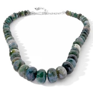 162 147 mine finds by jay king green moss agate beaded 18 1 2 necklace