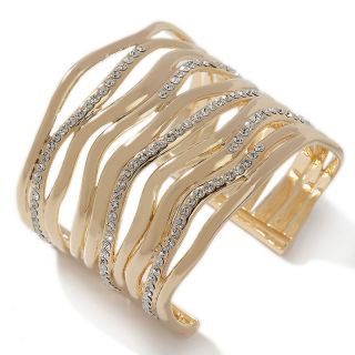 148 111 10021 by kara the gotham wavy pave crystal cuff bracelet