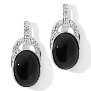 157 869 black onyx and diamond accent sterling silver earrings rating