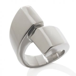 165 936 stately steel stately steel high polished modern bypass ring