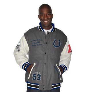 193 158 g iii nfl vintage varsity jacket with leather sleeves colts