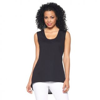162 165 queen collection asymmetrical tank with knit front rating 43 $