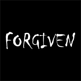 Forgiven Christian white vinyl car window sticker decal Jesus sticker