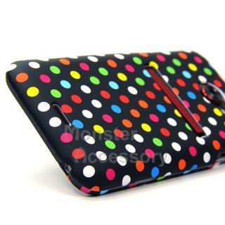  Dot Rubberized Hard Case Snap On Cover for HTC Evo 4G LTE One Sprint