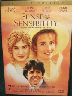  Sensibility DVD 1999 Special Edition Emma Thompson Kate Winslet
