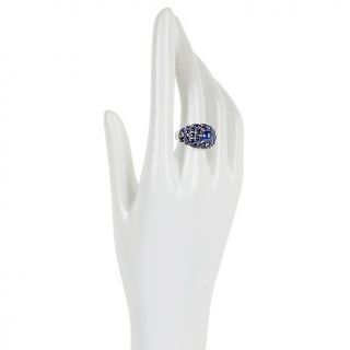 Jean Dousset Absolute Created Sapphire Cabochon Silver Ring