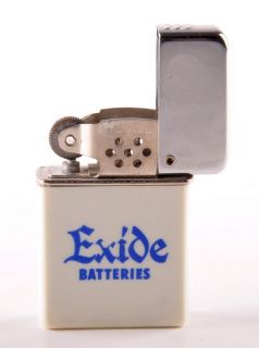 Vintage Flip Top Exide Batteries Cigarette Lighter