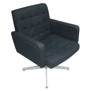  swivel executive lounge chairs upholstery black suede seat and back