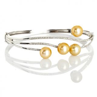Jewelry Bracelets Bangle Imperial Pearls Cultured Pearl and Topaz