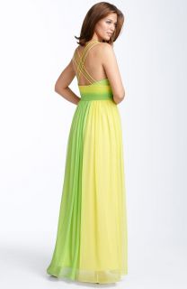 New Alex Eve Evenings Ombre Chiffon Colorblock Gown 2
