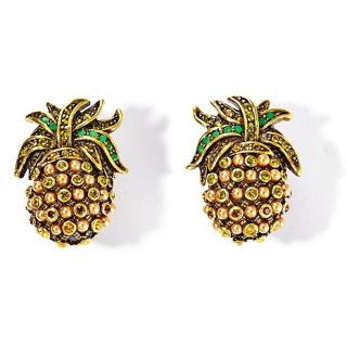 192 200 heidi daus pineapple passion crystal accented earrings rating