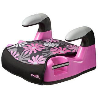 Evenflo Amp Backless Booster Car Seat Pink Flowers