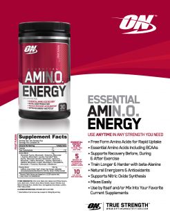 Optimum Nutrition AMINO ENERGY 9.52 oz 270 g (amino acids,powder,amino