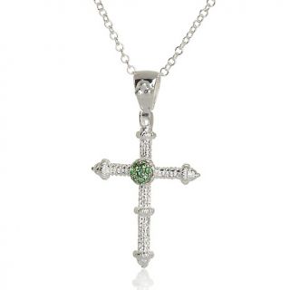 206 230 tagliamonte gemstone sterling silver cross pendant with 18