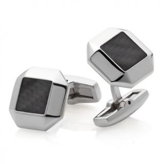 210 690 men s stainless steel and carbon fiber cuff links rating be