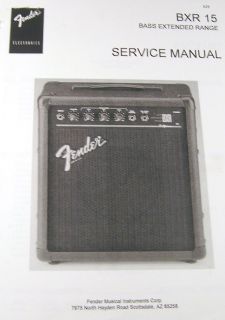 Fender BXR 15 Bass Amplifier Service Manual