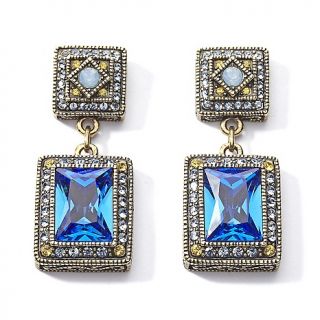 214 109 heidi daus double trouble crystal accented drop earrings note