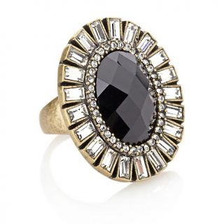 205 365 universal vault black and clear stone oval ring rating 1 $ 24