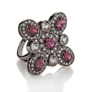 208 057 treasures of india rhodolite and white topaz sterling silver