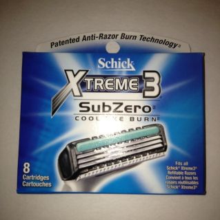 Schick XTREME 3 Subzero Razor refill cartridges EXTREME THREE