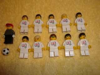 Lego Soccer Team England Football National Mens Minifigs Player Lot