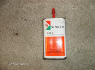 SINGER OIL CAN for sewing machine vintage Canadian English French