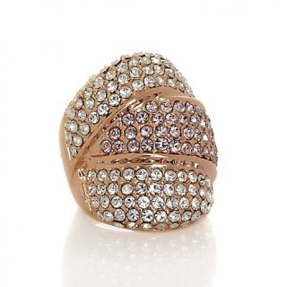 225 374 joan boyce bands of beauty crystal 3 band dome ring rating 2 $