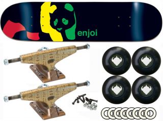 Enjoi Rasta Panda Skateboard Upgrade Krux Downlow Trucks ABEC 9