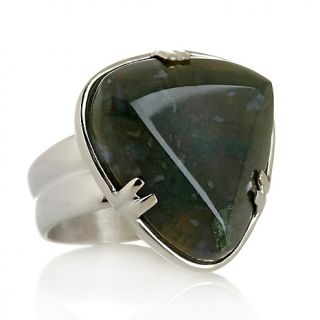 218 895 mine finds by jay king green moss agate sterling silver ring