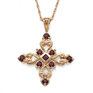 222 429 technibond gemstone vintage inspired cross pendant with chain