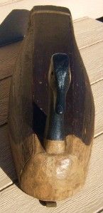 Very RARE c1905 Vintage Elmer Crowell Slat Canada GOOSE Wood Floater