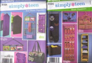  Sewing Pattern Lot Clothes Shoe Bag Tote Laundry Bulletin Board