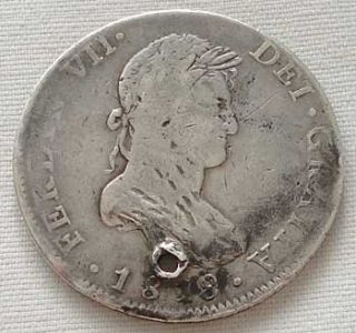 Spain Thaler Coin 8 Reales 1818 King Ferdinand VII