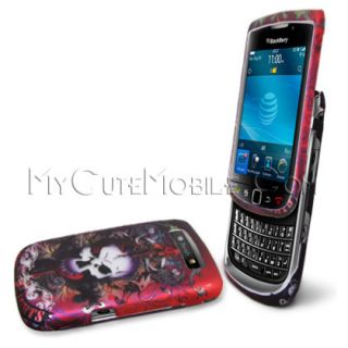  BlackBerry Torch 9800 Case   Lion Skull Rubberized Faceplate Cover
