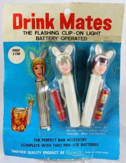  Mates Vintage Clip on Light Bar Glass Bunny Girl by Equality