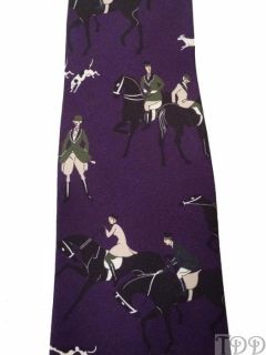 185 Ralph Lauren Purple Label Equestrian Polo Silk Tie Necktie Italy