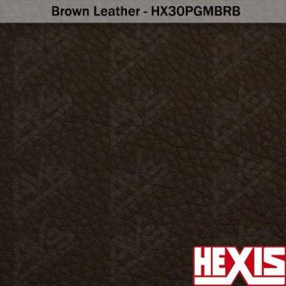 HEXIS Brown Leather Vinyl Wrap Decal Film Sheet   11yds x 54in