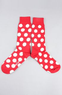 Happy Socks The Big Dot Socks in Red White