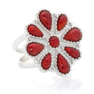 233 662 mine finds by jay king sterling silver blossom gemstone ring
