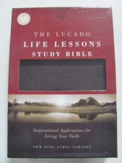 NKJV Life Lessons Study Bible Max Lucado Leath New