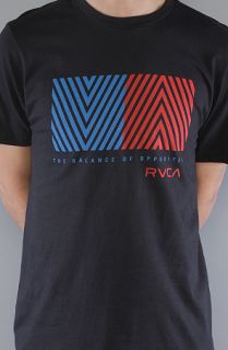 RVCA The Visual Art Box Tee in Black Concrete