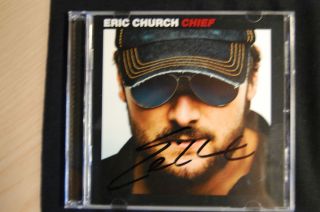 Eric Church Autographed Chief Album and Autographed Hat