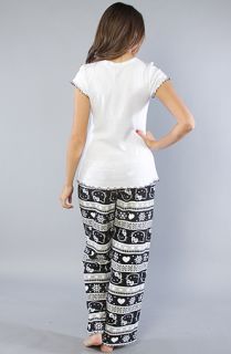 Hello Kitty Intimates The Nordic Comfort PJ Pant Set in White and