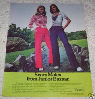 1973 Erin Gray  Junior Bazaar Clothing Vintage Ad