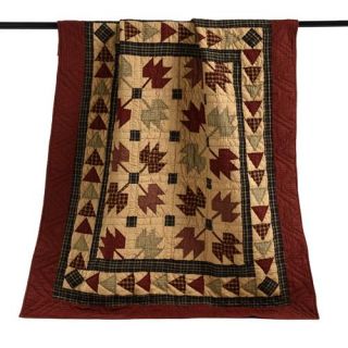Fall Leaves Quilted Throw Primitive Rustic Wall Autumn