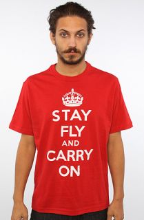 Born Fly The Stay Fly Tee in Red Concrete