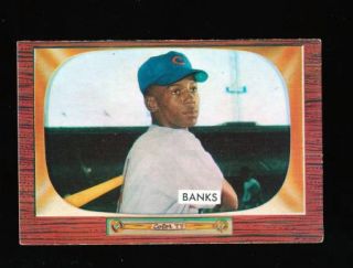 ERNIE BANKS 1955 BOWMAN #252 CHICAGO CUBS BEAUTIFUL CENTERED WITH NO