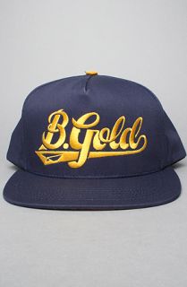 Benny Gold The B Gold Snapback Cap in Navy Yellow