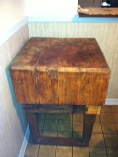  Butcher block from the Central Bar and Grill in Farmingdale circa 1960